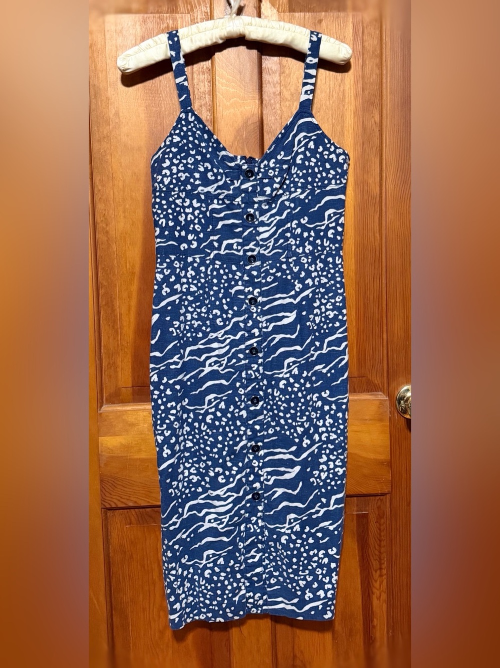 Tanya Taylor~Blue & White Printed Antonia Dress~Size 2~$495~ - Picture 5 of 7